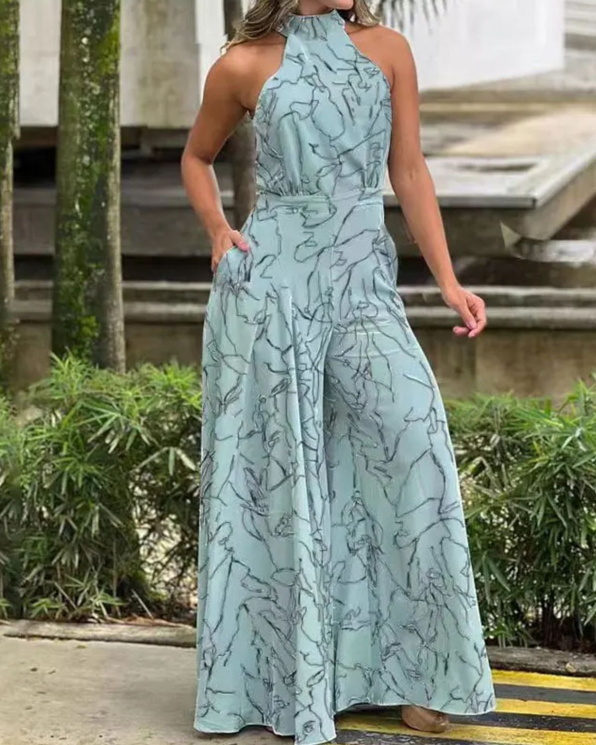 Halter Jumpsuit Trendy Stijlvol Zomerjurk