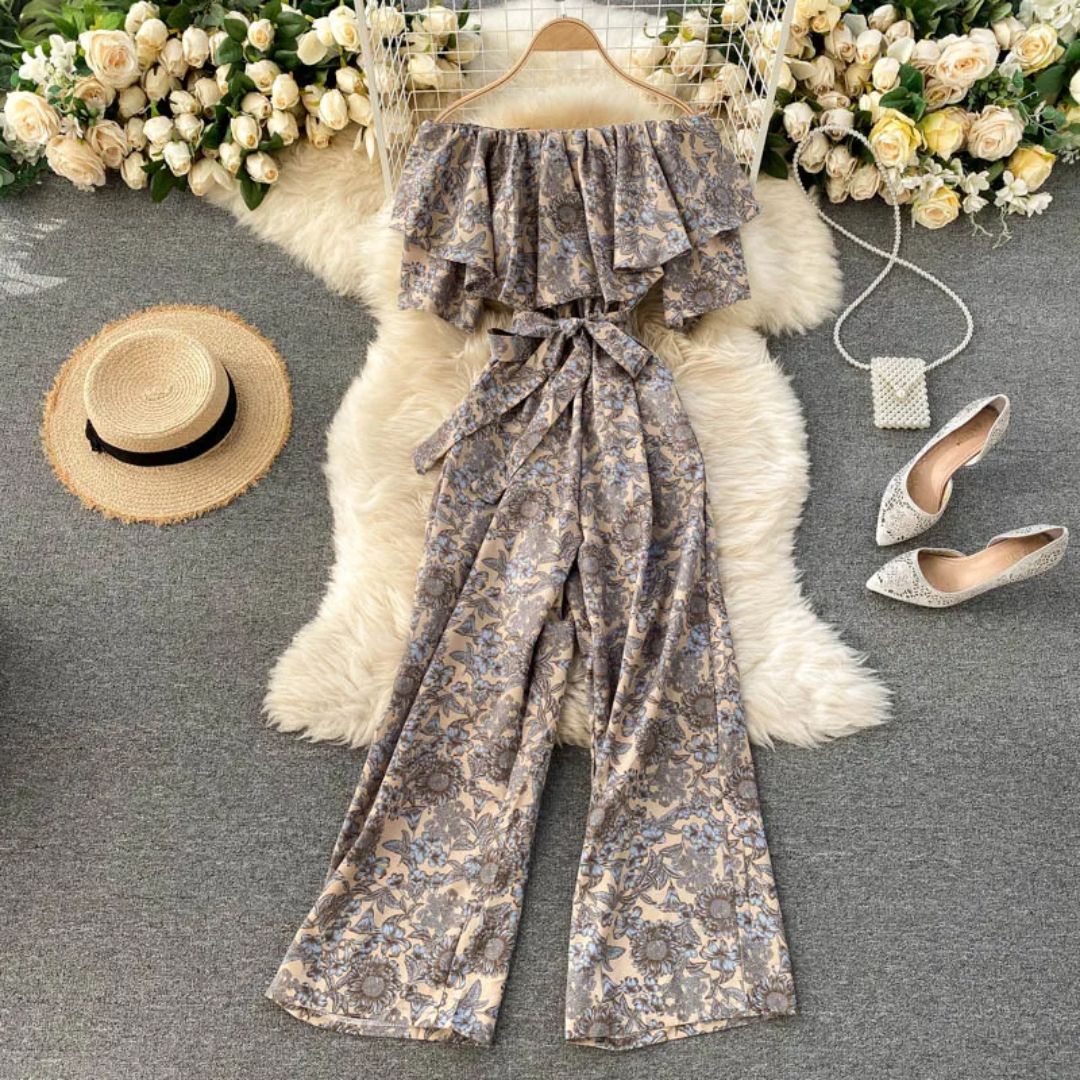 Off-Shoulder Jumpsuit Luchtig Trendy Zomerjurk