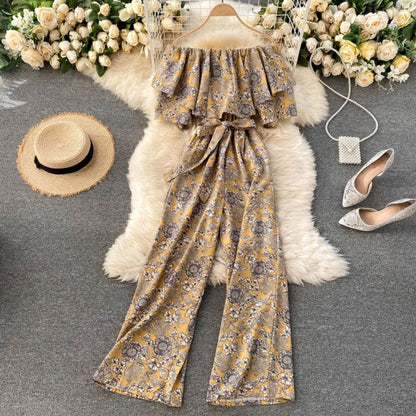 Off-Shoulder Jumpsuit Luchtig Trendy Zomerjurk