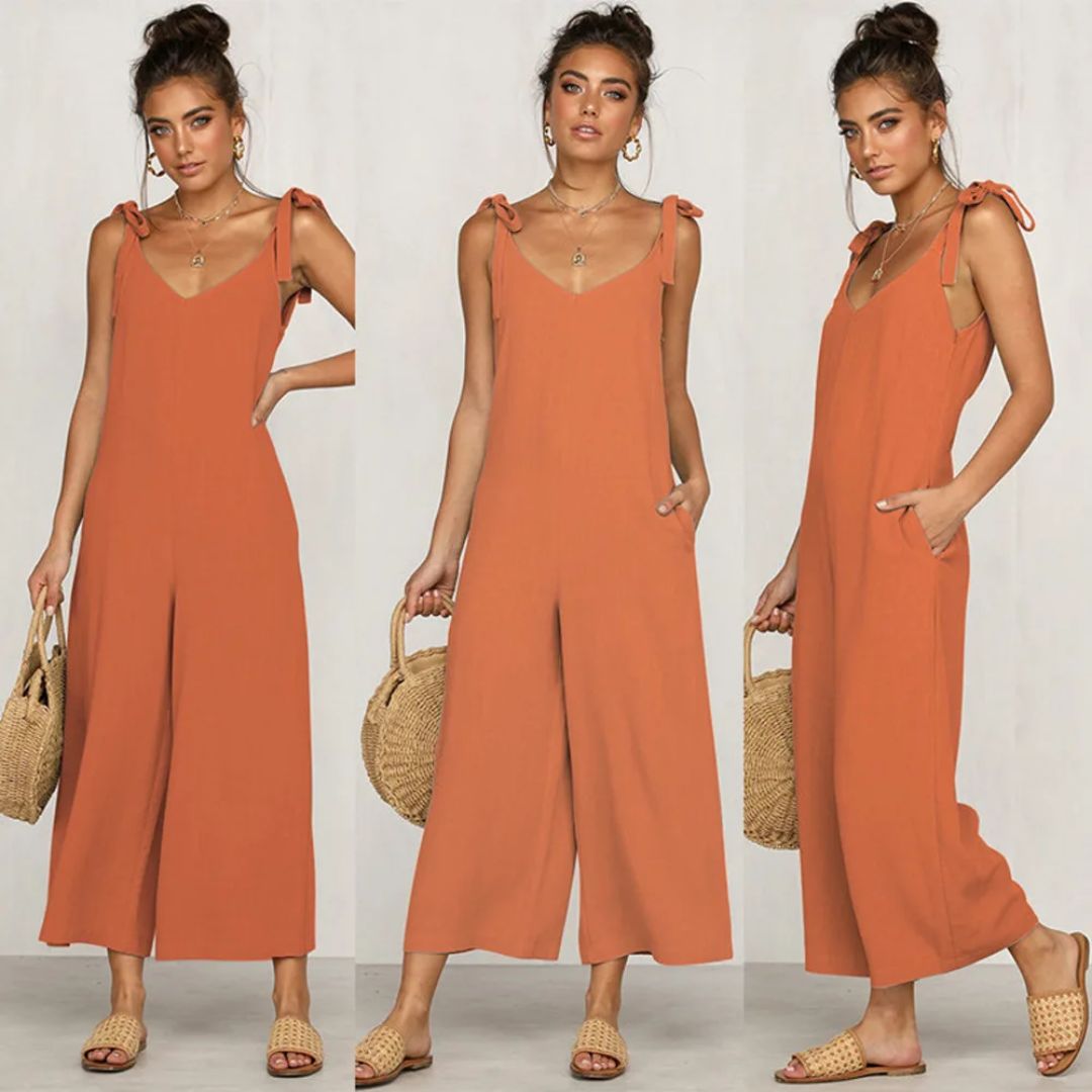 Vrouwelijke Jumpsuit Chic Zwart Stijlvol Mode