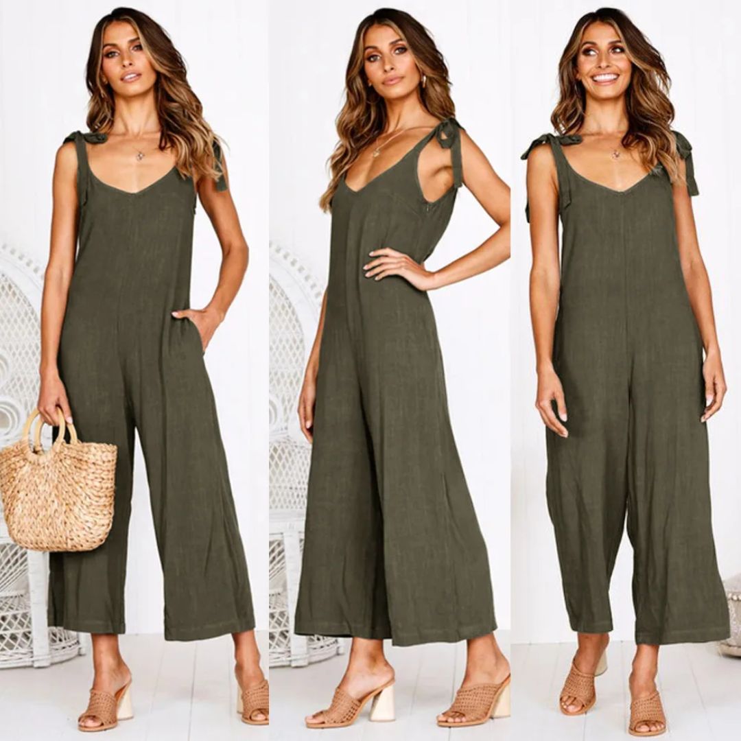 Vrouwelijke Jumpsuit Chic Zwart Stijlvol Mode