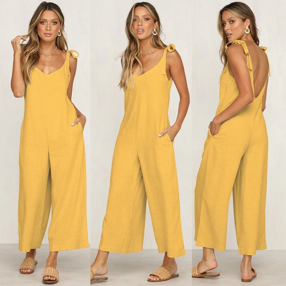 Vrouwelijke Jumpsuit Chic Zwart Stijlvol Mode - Mode Vibes