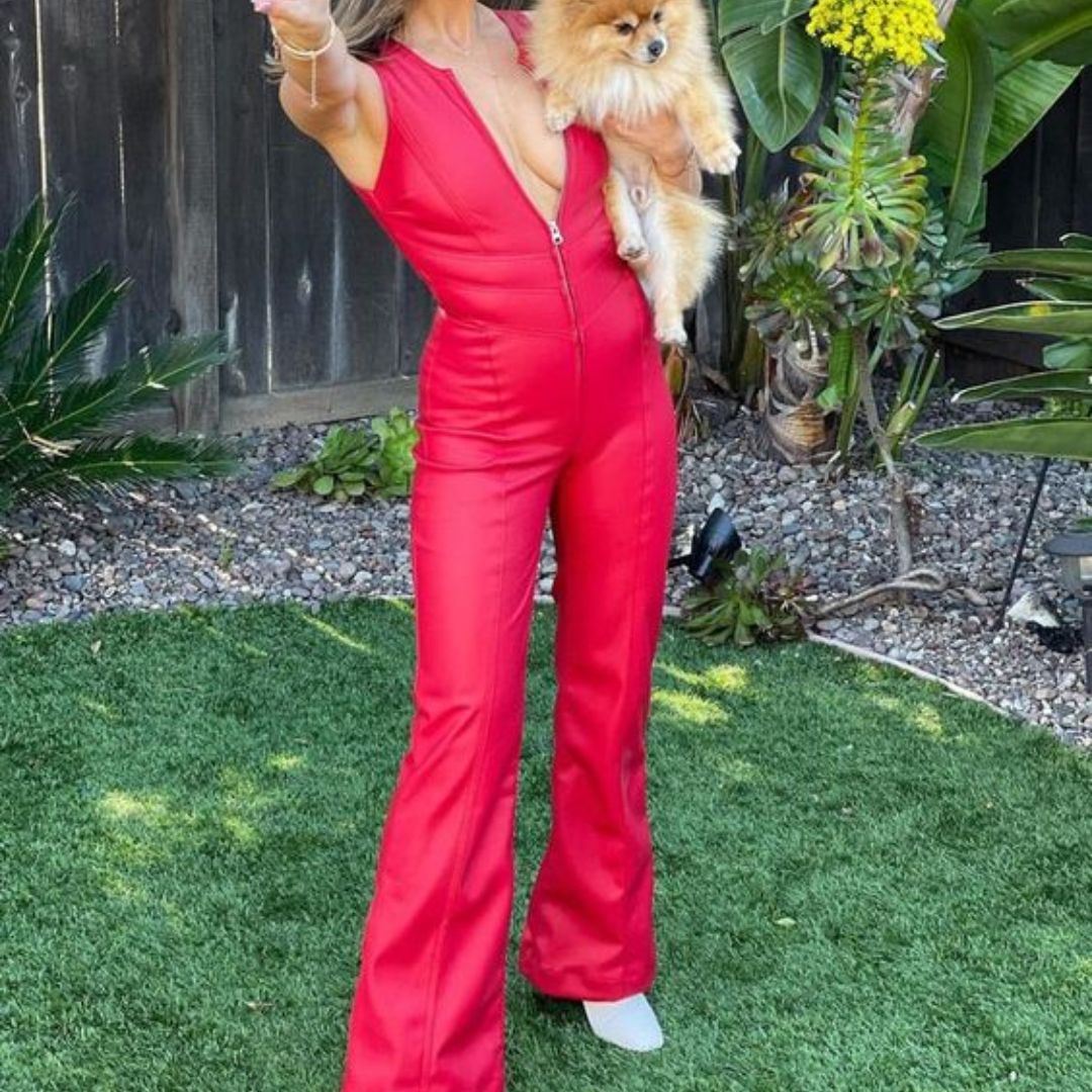 Retro Jumpsuit Slank Fit Jurk voor Vrouw - Mode Vibes