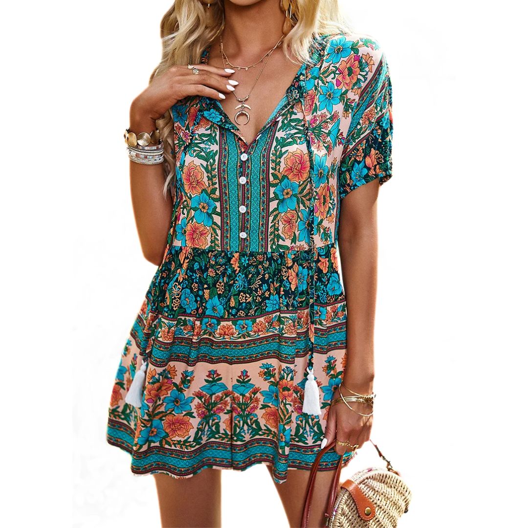 Vrouwelijke Playsuit Zomerjurk Comfortabel en Levendig