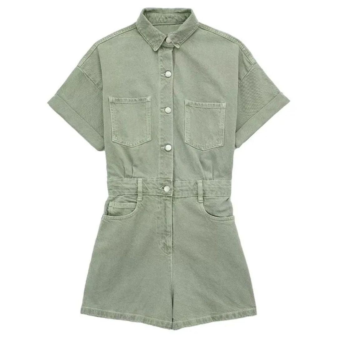 Livie | Tuta in denim dalla vestibilità slim