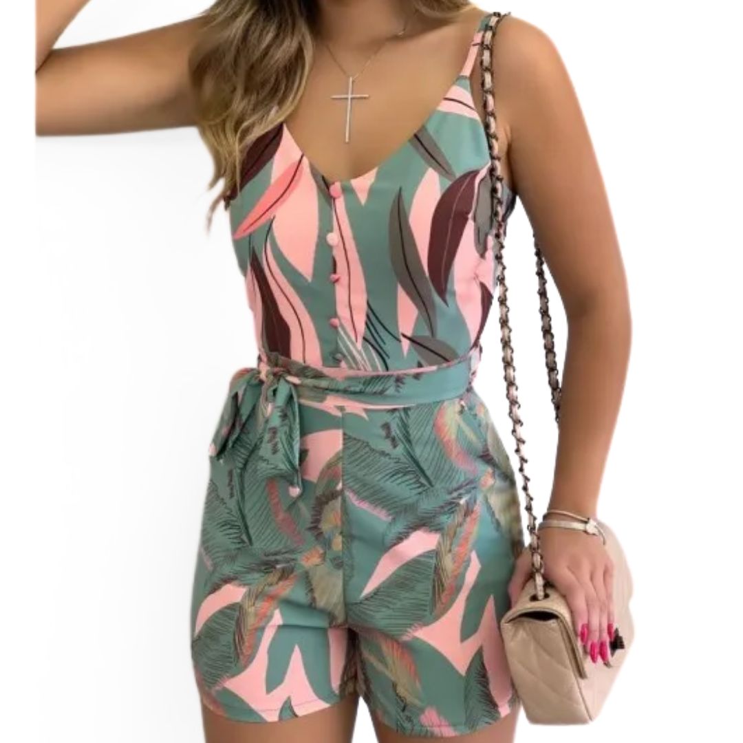 Vrouwelijke Zomerkleurige Playsuit Stijlvol en Sexy