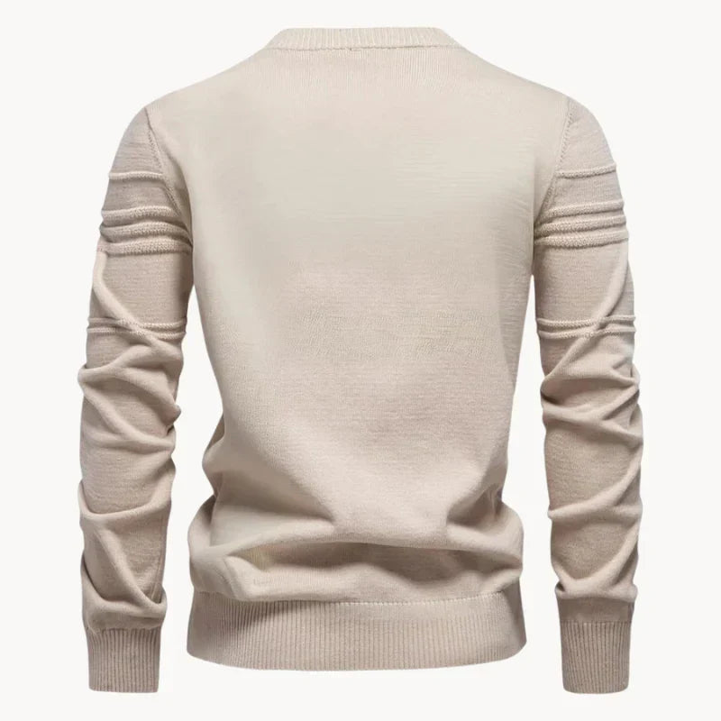 Heren Trui Gebreide Pullover Slim Fit Ademend Katoen