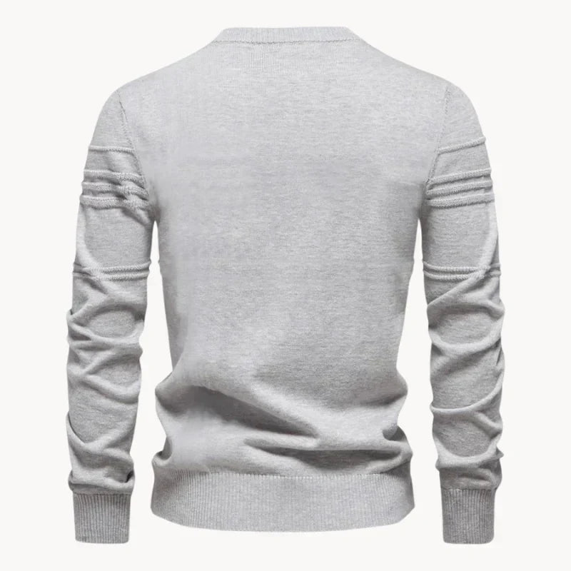 Heren Trui Gebreide Pullover Slim Fit Ademend Katoen