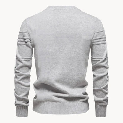 Heren Trui Gebreide Pullover Slim Fit Ademend Katoen