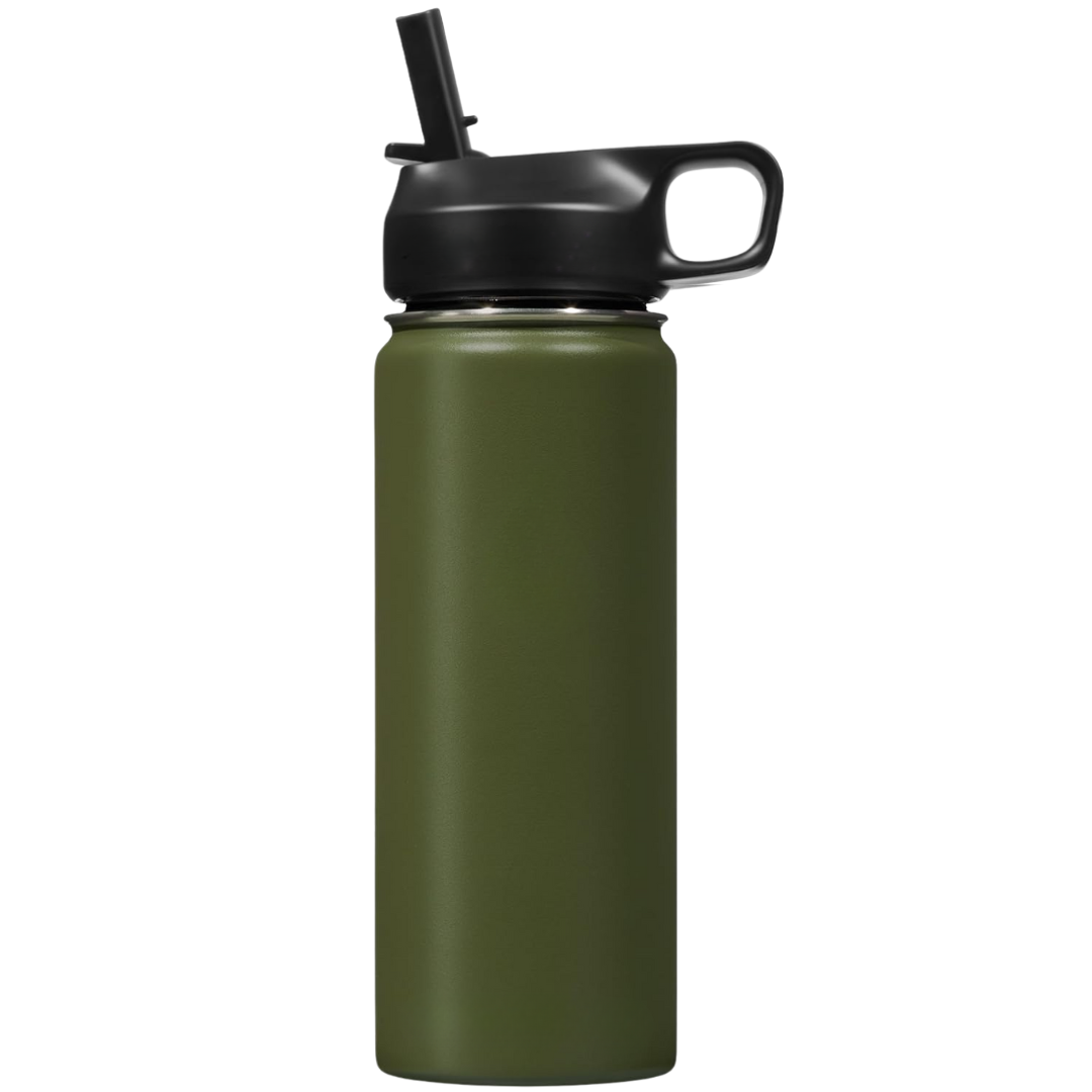 RVS Waterfles Isolerend met Rietje voor Warme en Koude Dranken