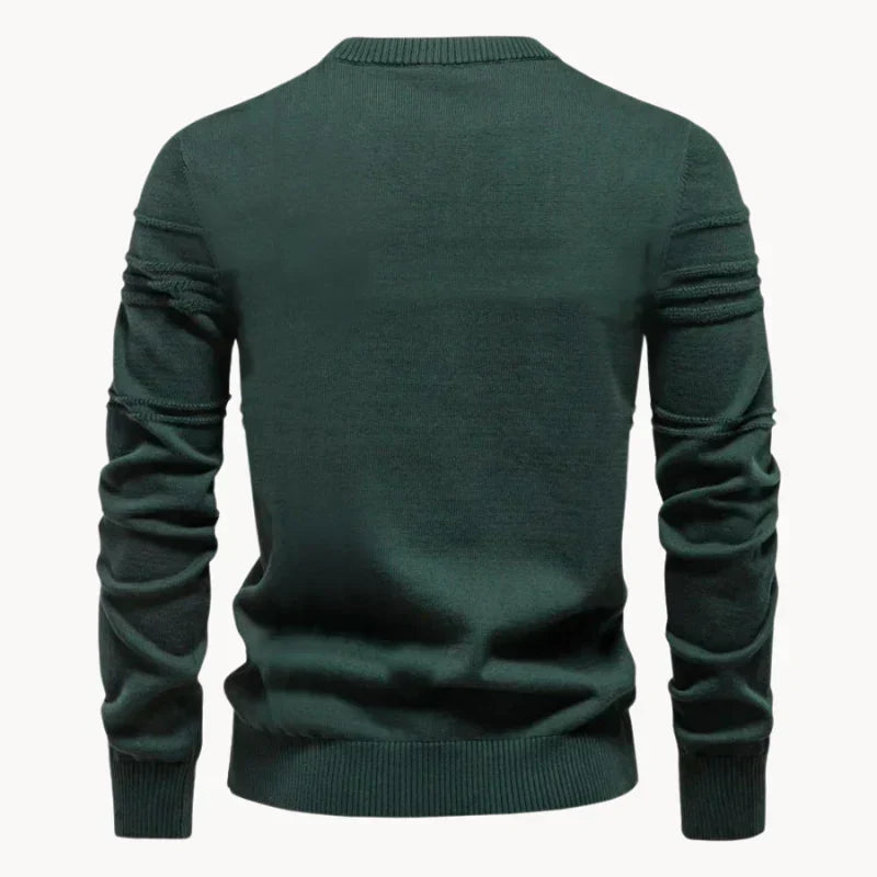 Heren Trui Gebreide Pullover Slim Fit Ademend Katoen