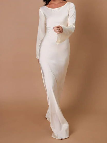 Elegante Maxi-jurk Lange Mouwen Bodycon Stijl
