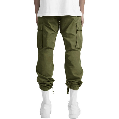 Heren Joggers Cargo Broek Casual Zwart