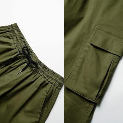 Heren Joggers Cargo Broek Casual Zwart