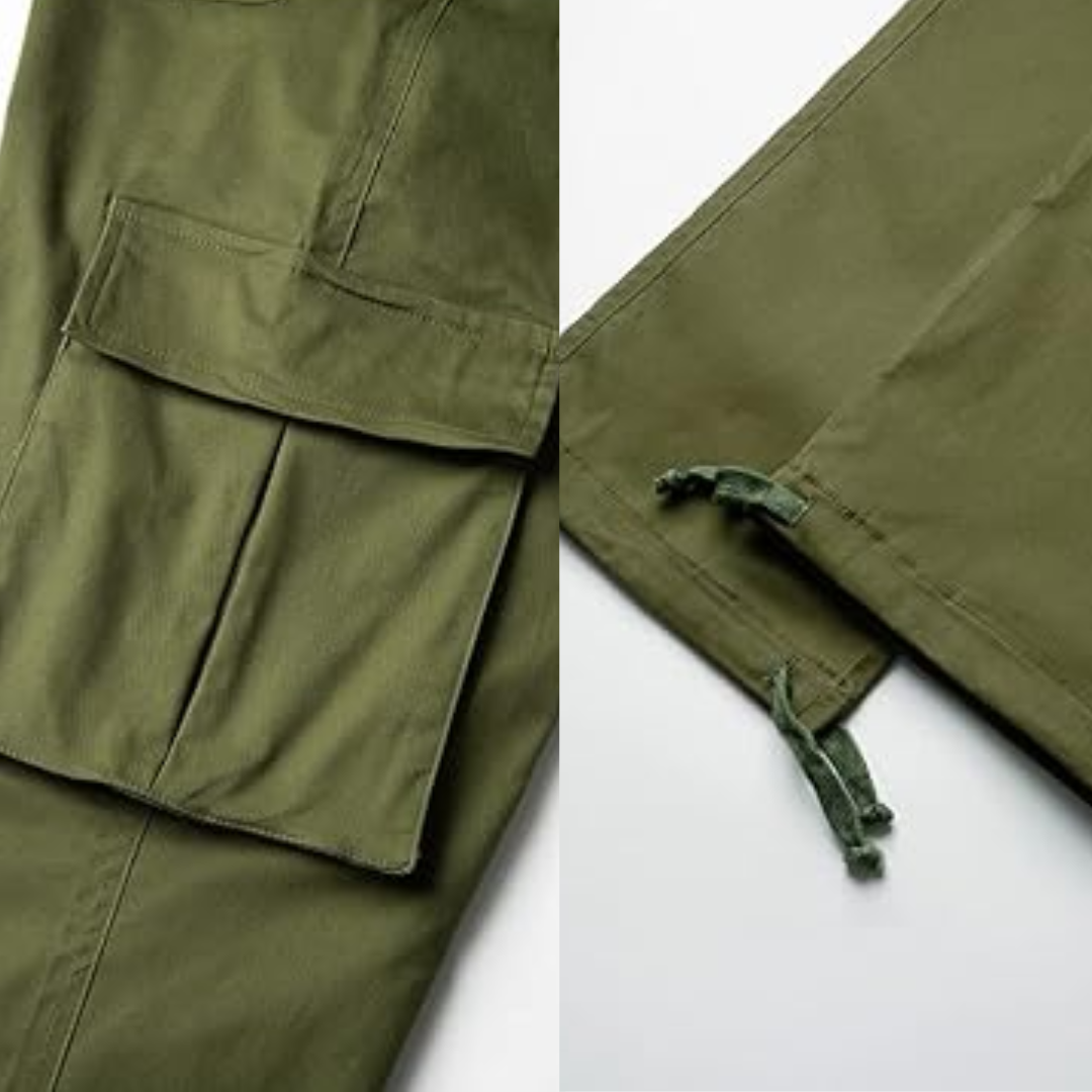 Heren Joggers Cargo Broek Casual Zwart