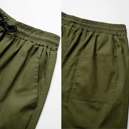Heren Joggers Cargo Broek Casual Zwart