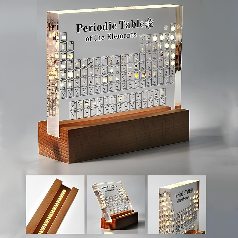 Periodieke Tabel Lamp met Echte Elementen