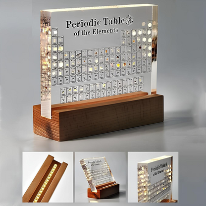 Periodieke Tabel Lamp met Echte Elementen
