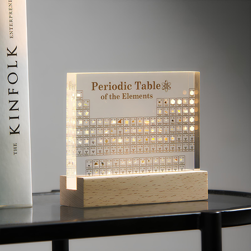 Periodieke Tabel Lamp met Echte Elementen - Mode Vibes