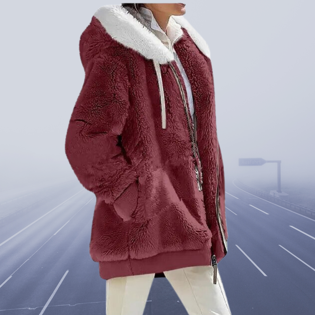 Fleece Vest met Capuchon Zacht en Warm