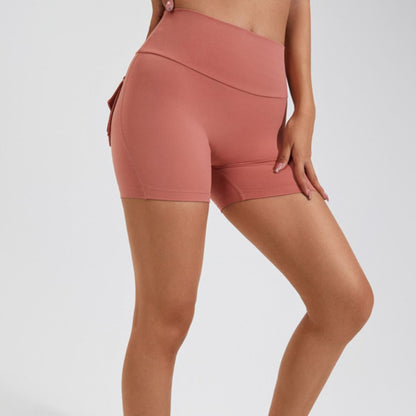 Vrouwelijke Sportshorts Hoge Taille Squat Proof Zwart