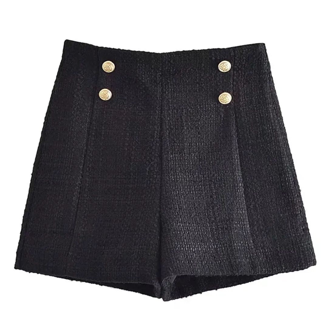 Tweed Short Vintage Stijlvol Korte Broek - Mode Vibes