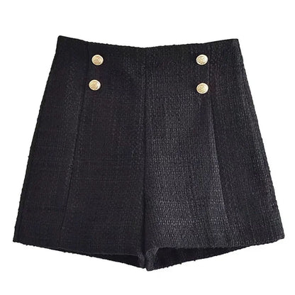 Tweed Short Vintage Stijlvol Korte Broek - Mode Vibes