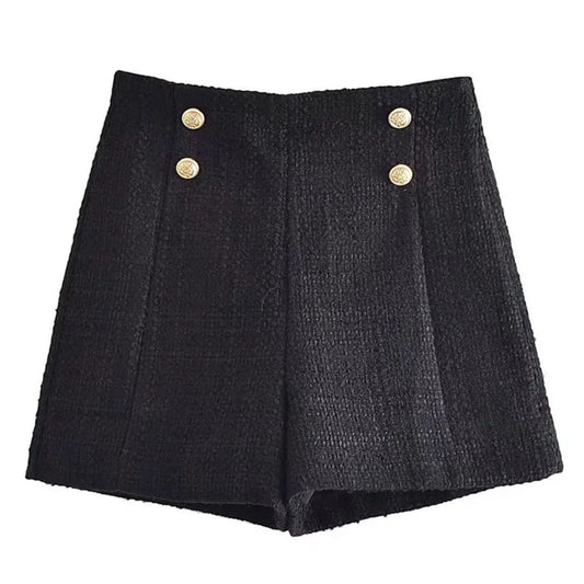 Tweed Short Vintage Stijlvol Korte Broek - Mode Vibes