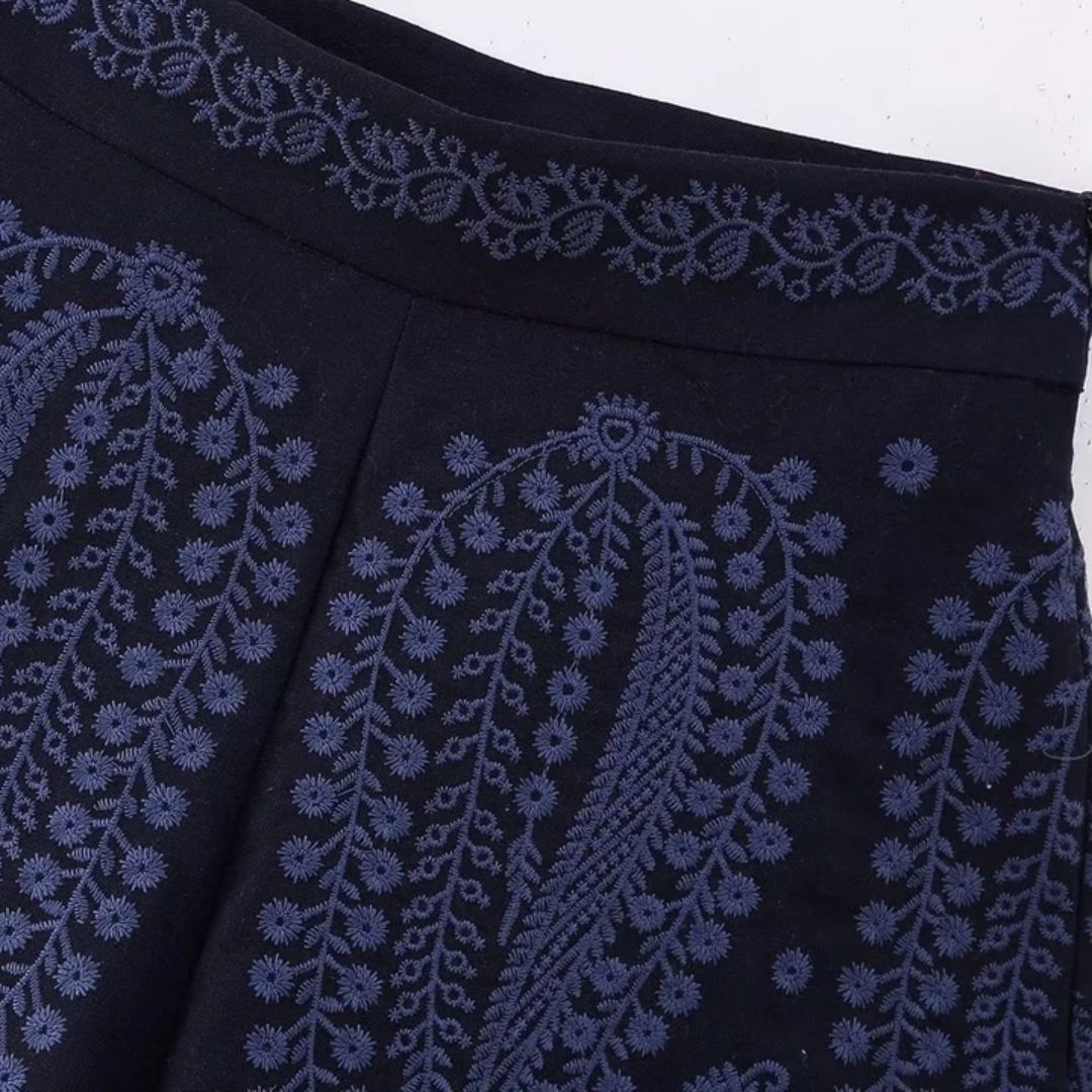 Geborduurde Shorts Hoge Taille Trendy Zomer Mode