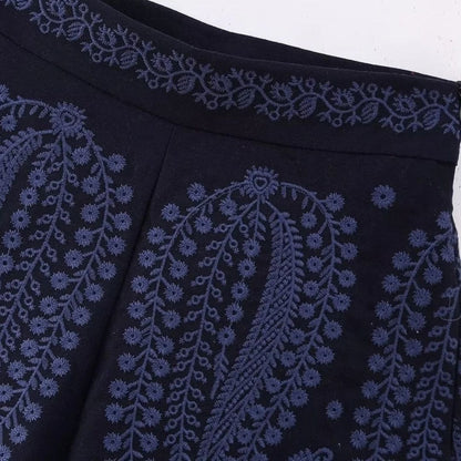 Geborduurde Shorts Hoge Taille Trendy Zomer Mode