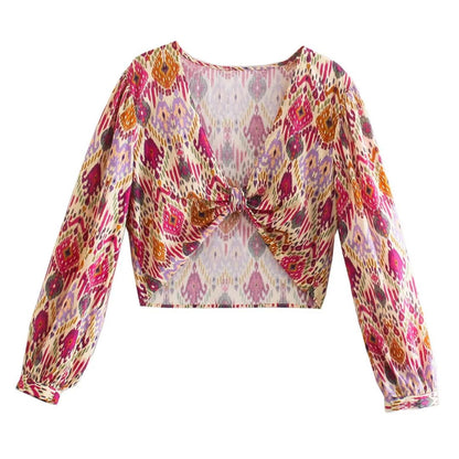 Geknoopte Skort Hoge Taille Zomer Mode