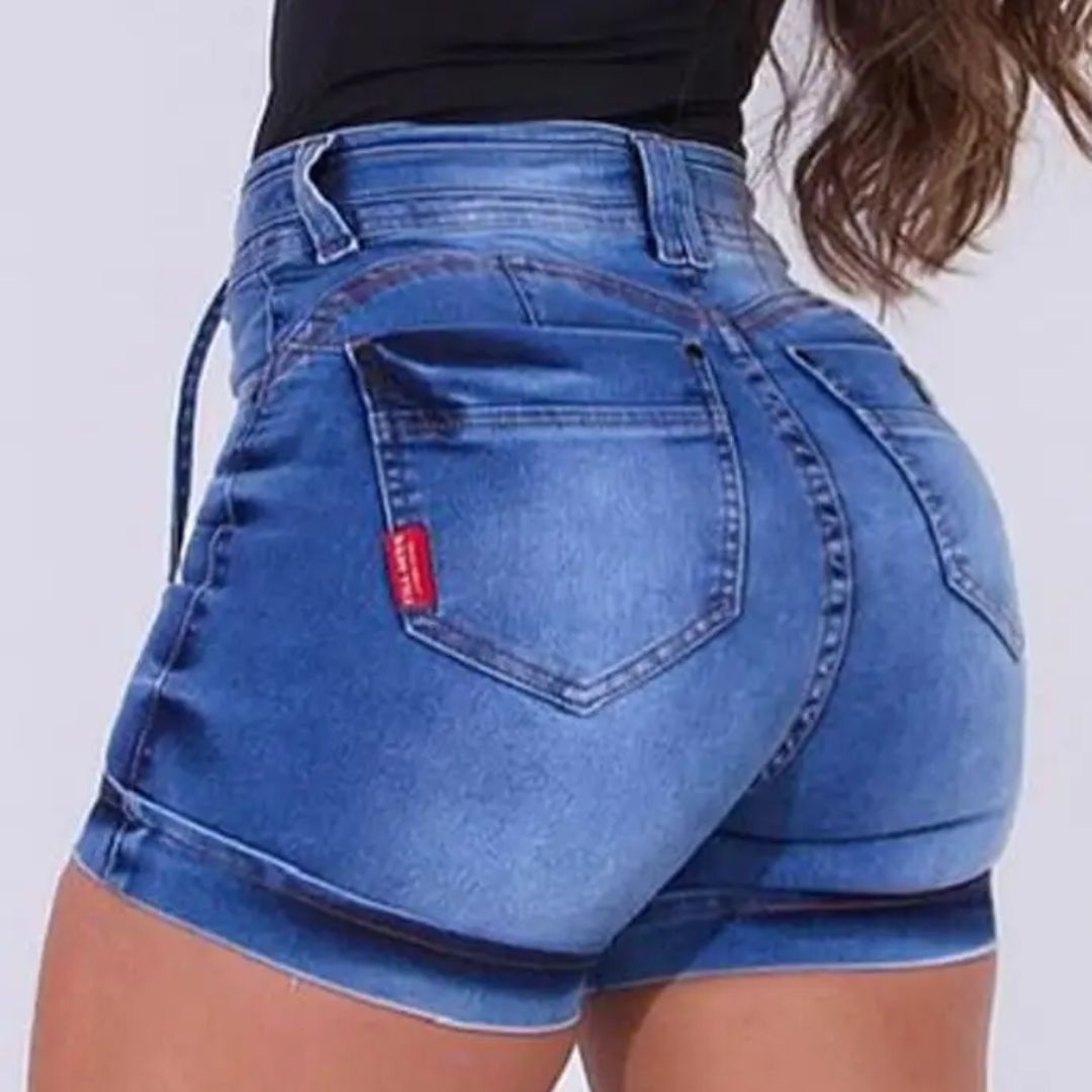 Skinny Jeans Short Hoge Taille voor Vrouw