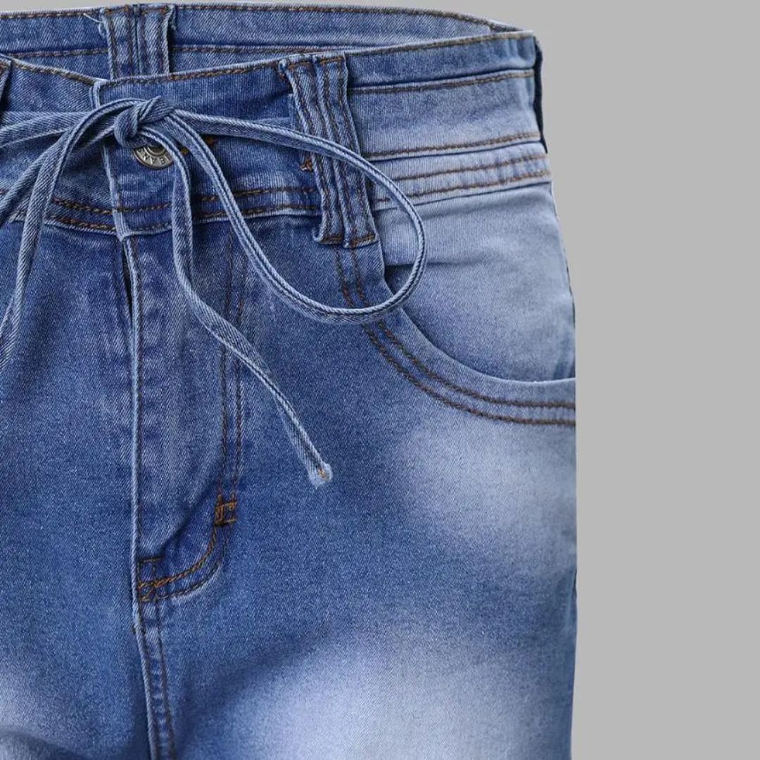 Skinny Jeans Short Hoge Taille voor Vrouw