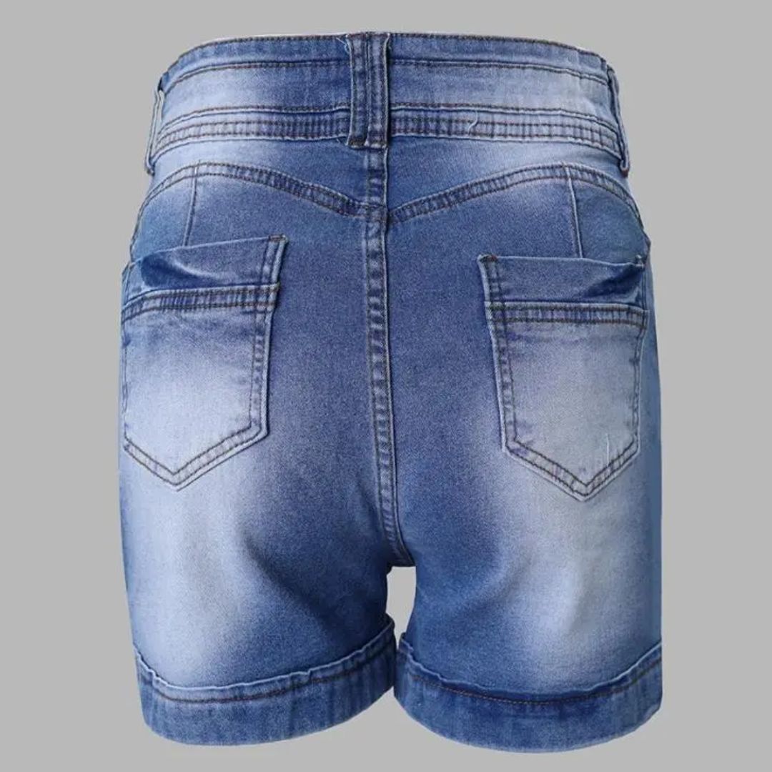 Skinny Jeans Short Hoge Taille voor Vrouw