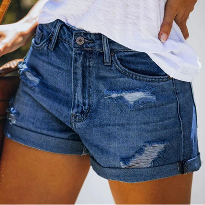 Korte Jeans Short Stijlvol voor Vrouwen - Mode Vibes