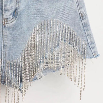 Rokje Kort Diamant Detail Trendy Roze