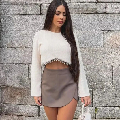 Korte Strakke Shortrok voor Vrouw Trendy Zomer