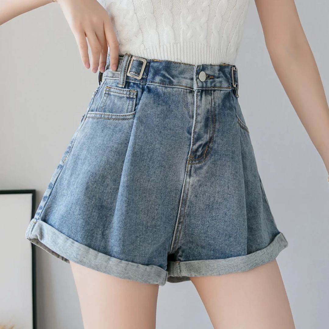 Jeans Short Blaire Casual Korte Broek Mode - Mode Vibes