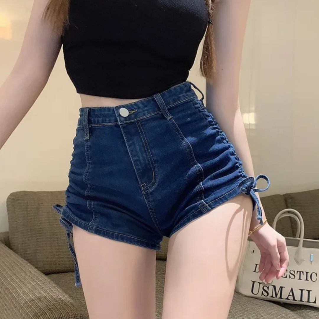 Korte Jeans Short Trendy Vrouwelijke Mode - Mode Vibes