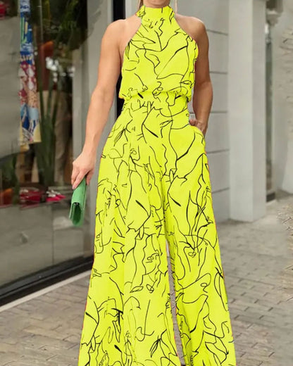 Halter Jumpsuit Trendy Stijlvol Zomerjurk