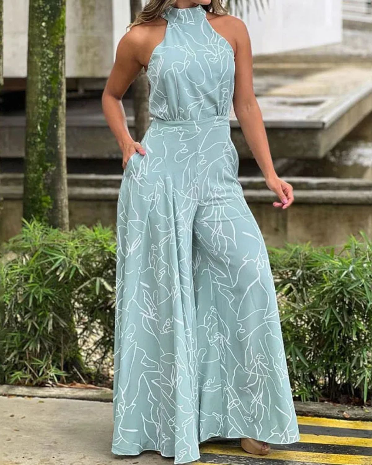 Halter Jumpsuit Trendy Stijlvol Zomerjurk