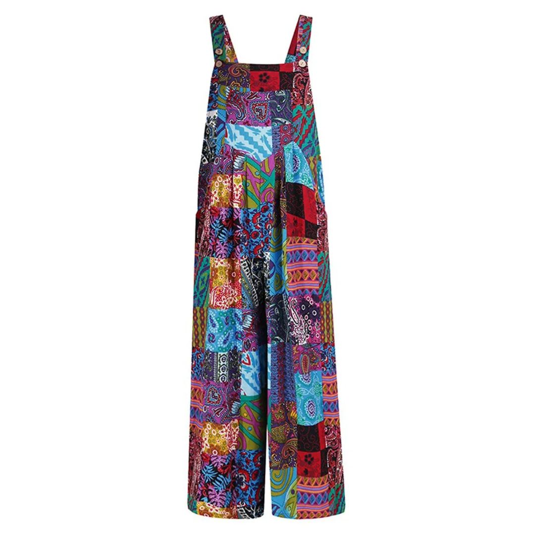 Kleurrijke Jumpsuit voor Vrouw Stijlvol en Comfortabel