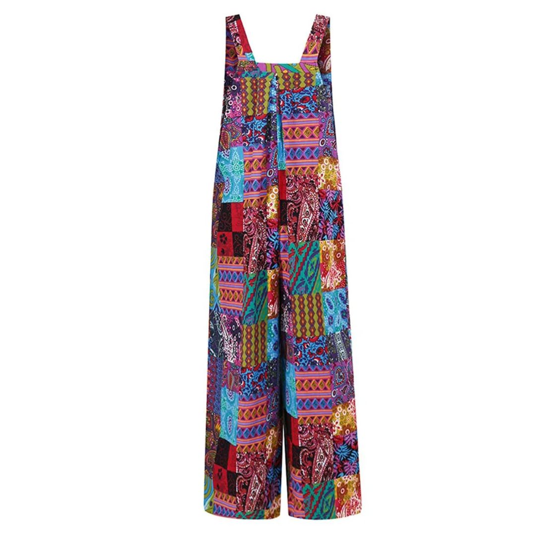 Kleurrijke Jumpsuit voor Vrouw Stijlvol en Comfortabel