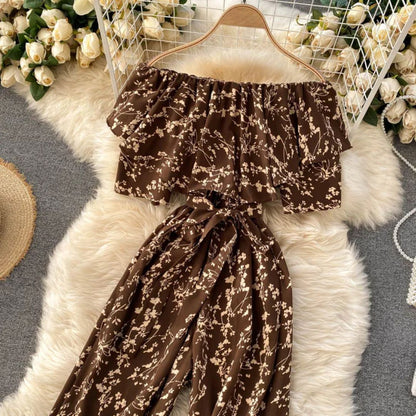 Off-Shoulder Jumpsuit Luchtig Trendy Zomerjurk