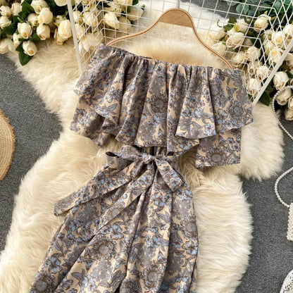 Off-Shoulder Jumpsuit Luchtig Trendy Zomerjurk