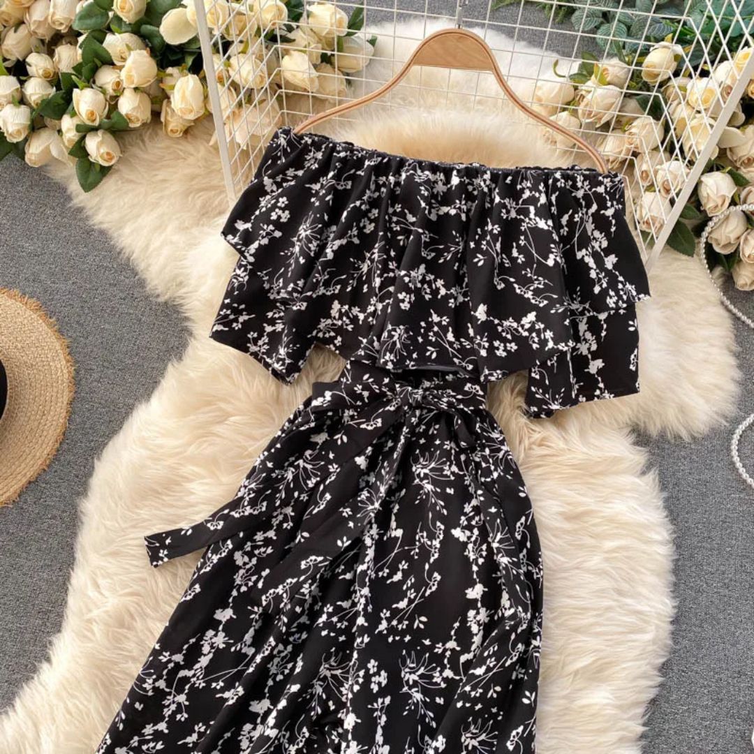 Off-Shoulder Jumpsuit Luchtig Trendy Zomerjurk
