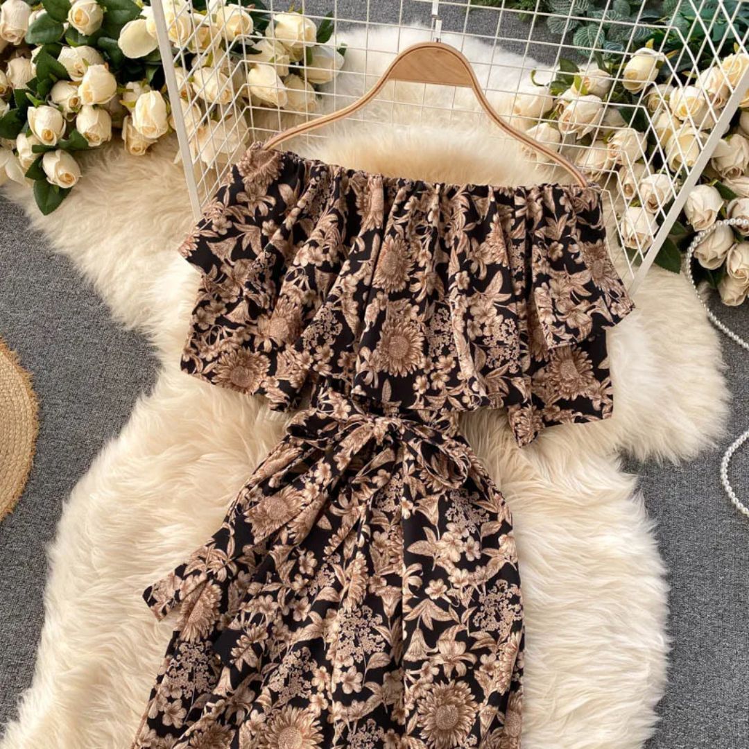 Off-Shoulder Jumpsuit Luchtig Trendy Zomerjurk