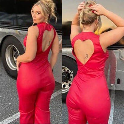 Retro Jumpsuit Slank Fit Jurk voor Vrouw