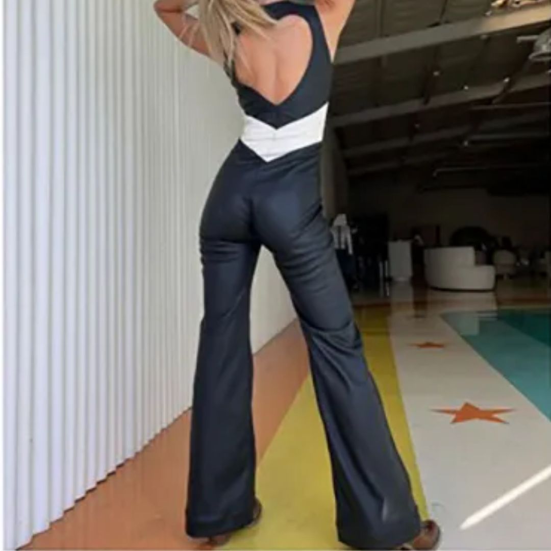 Retro Jumpsuit Slank Fit Jurk voor Vrouw