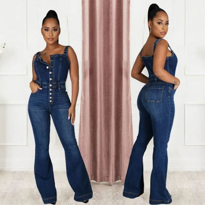 Retro Jumpsuit Sexy Vrouwelijke Zomeroutfit